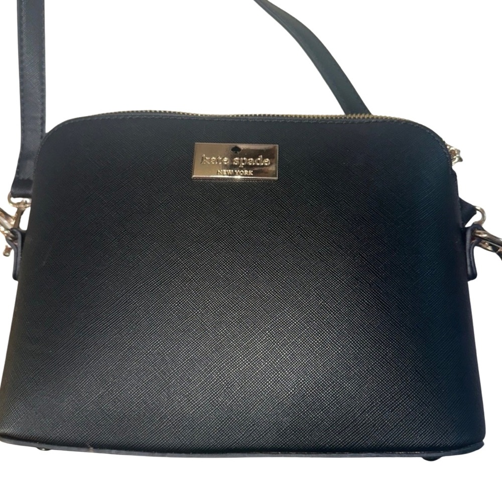 Kate Spade Black Crossbody Bag with Gold Accents
